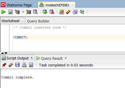 Commit the Inserted Rows in SQL Developer.