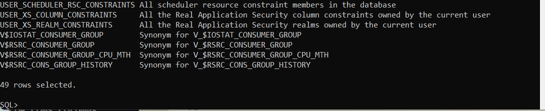 DD Constraints Tables