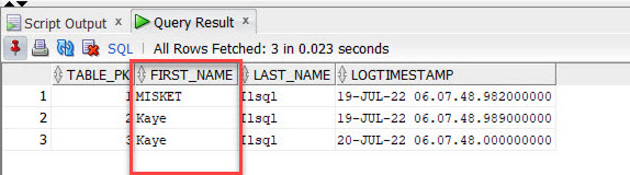 FIRST_NAME Column
