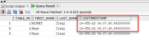 LOGTIMESTAMP Column