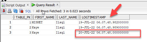 LOGTIMESTAMP Column