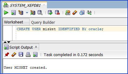 CREATE USER by sqldeveloper