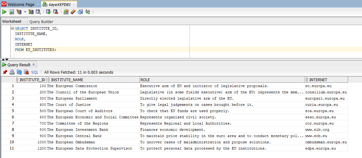 SELECT columns of your choice.