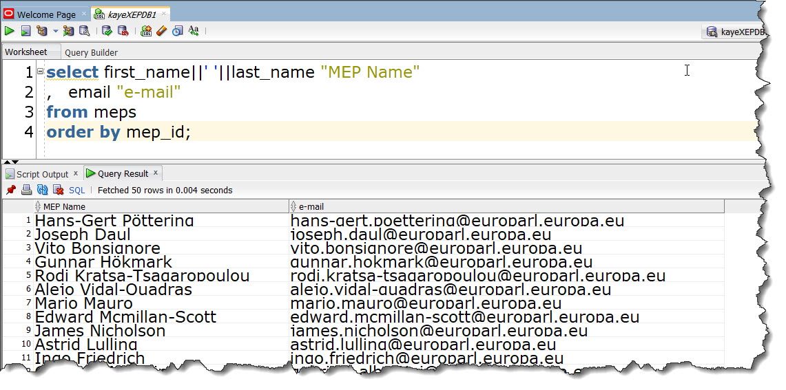 Concatenation Example