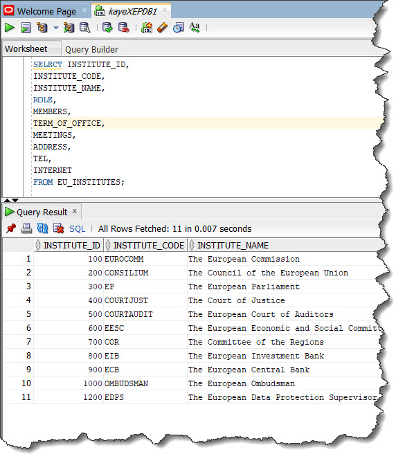 SELECT all rows and all columns.