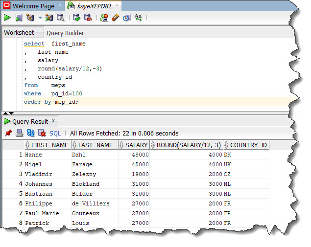 SQL Statement 1